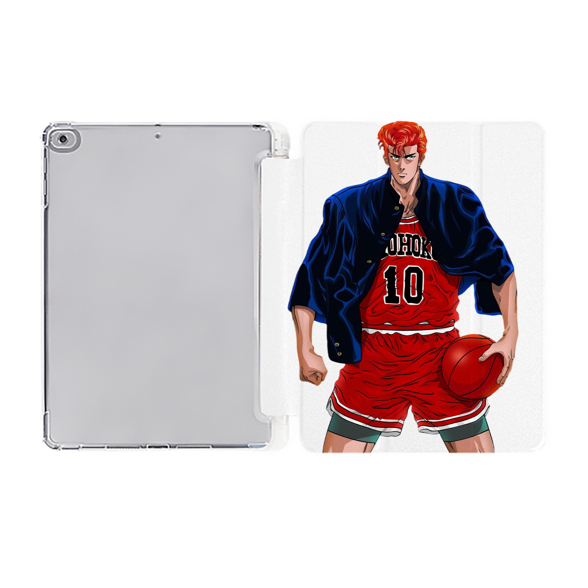 （画像用） SLAM DUNK／スラムダンク IPad ケース ペン収納付き 三つ折りスタンド PUレザー×シリコン 対応機種9.5/10.5/10.9インチ